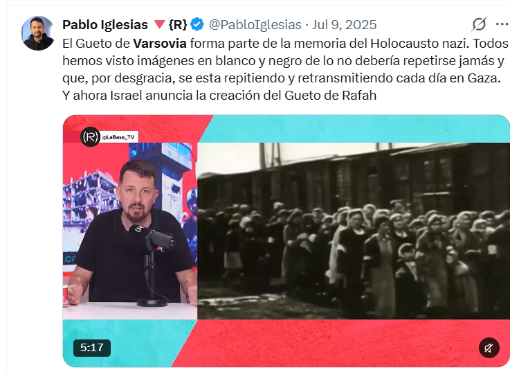 Pablo Iglesias Turrión Antisemite
